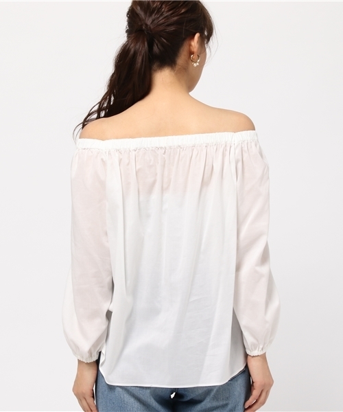 FRAMeWORK(フレームワーク)の「Ly/C オフショルダーブラウス◆(シャツ/ブラウス・レディース・ホワイト/ブラック/サックスブルー・FREE)」の9枚目の写真