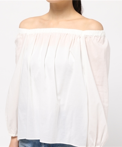 FRAMeWORK(フレームワーク)の「Ly/C オフショルダーブラウス◆(シャツ/ブラウス・レディース・ホワイト/ブラック/サックスブルー・FREE)」の10枚目の写真