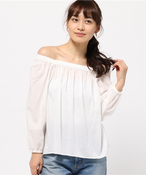 FRAMeWORK(フレームワーク)の「Ly/C オフショルダーブラウス◆(シャツ/ブラウス・レディース・ホワイト/ブラック/サックスブルー・FREE)」の13枚目の写真