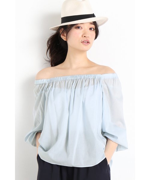 FRAMeWORK(フレームワーク)の「Ly/C オフショルダーブラウス◆(シャツ/ブラウス・レディース・ホワイト/ブラック/サックスブルー・FREE)」の21枚目の写真