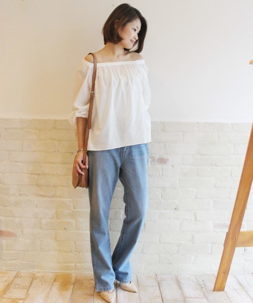 FRAMeWORK(フレームワーク)の「Ly/C オフショルダーブラウス◆(シャツ/ブラウス・レディース・ホワイト/ブラック/サックスブルー・FREE)」の22枚目の写真