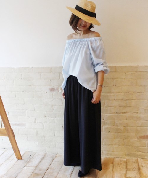 FRAMeWORK(フレームワーク)の「Ly/C オフショルダーブラウス◆(シャツ/ブラウス・レディース・ホワイト/ブラック/サックスブルー・FREE)」の18枚目の写真