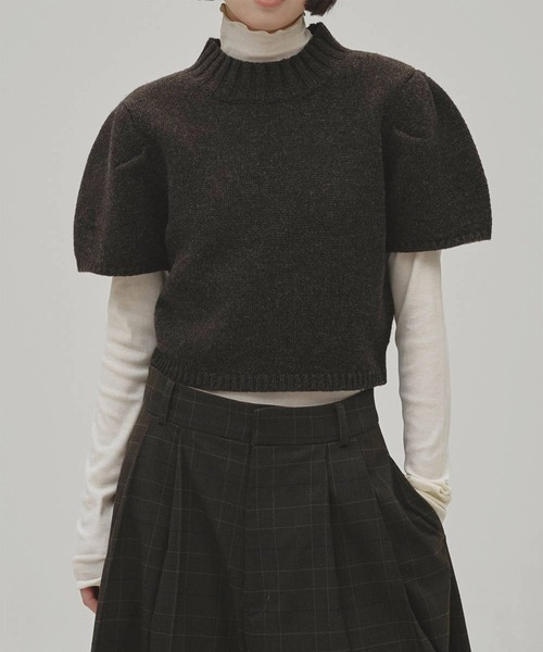 TODAYFUL（トゥデイフル）の「[TODAYFUL/トゥデイフル]Soft Fraise Turtleneck Tops/ソフトフライスタートルネックトップス（Tシャツ/カットソー・レディース・ダークグレー/アイボリー・FREE）」の3枚目の写真