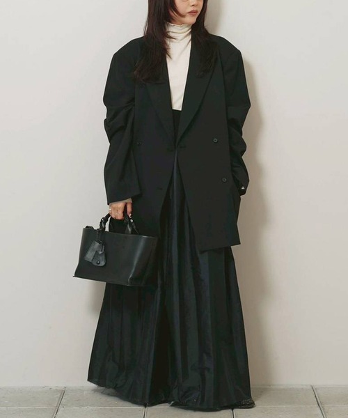 TODAYFUL（トゥデイフル）の「[TODAYFUL/トゥデイフル]Soft Fraise Turtleneck Tops/ソフトフライスタートルネックトップス（Tシャツ/カットソー・レディース・ダークグレー/アイボリー・FREE）」の7枚目の写真