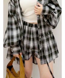【ウエストゴム】サイドギャザーショートパンツ【セットアップ着用可能】