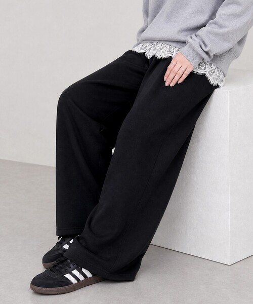 MONO-MART(モノマート)の「<速乾・UVカット>ダンボール 2タック ワイドストレート スウェットパンツ(スウェットパンツ・メンズ・ダークブラウン/グレイッシュブルー/チャコール/ブラック/オートミール/杢グレー・S/XL/M/L)」の17枚目の写真