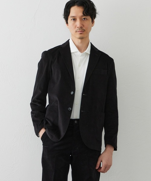 EDWIN(エドウィン)の「デニスラ テーラードジャケット【別珍/ベロア/ストレッチ/ビジネス】(テーラードジャケット・メンズ・ブラック/ネイビー/ダークブラウン・MEDIUM/LARGE/X-LARGE/SMALL)」の6枚目の写真