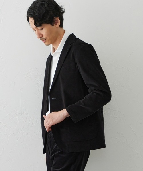 EDWIN(エドウィン)の「デニスラ テーラードジャケット【別珍/ベロア/ストレッチ/ビジネス】(テーラードジャケット・メンズ・ブラック/ネイビー/ダークブラウン・MEDIUM/LARGE/X-LARGE/SMALL)」の7枚目の写真