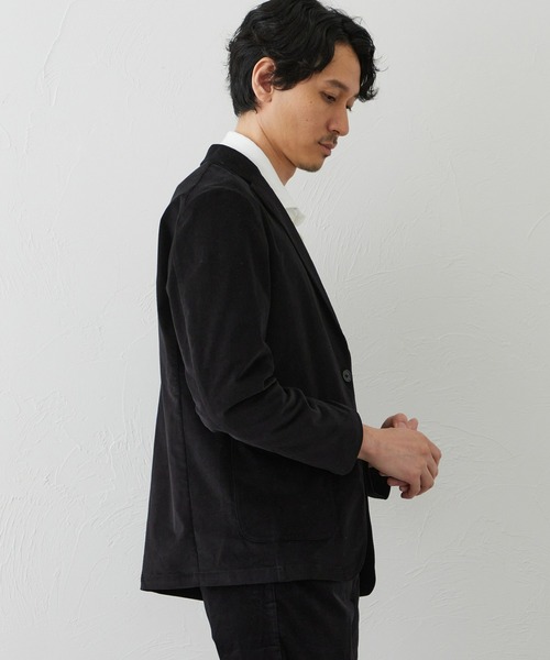 EDWIN(エドウィン)の「デニスラ テーラードジャケット【別珍/ベロア/ストレッチ/ビジネス】(テーラードジャケット・メンズ・ブラック/ネイビー/ダークブラウン・MEDIUM/LARGE/X-LARGE/SMALL)」の8枚目の写真