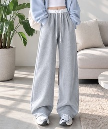 配色ウエストワイドパンツ