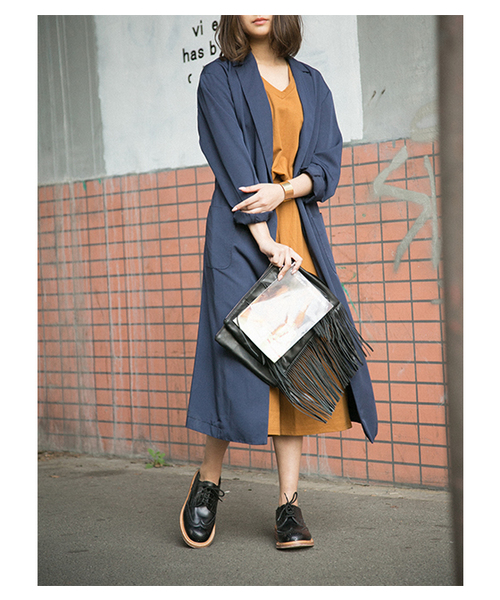 SLY(スライ)の「TAILOR LONG GOWN COAT(チェスターコート・レディース・ネイビー/ベージュ/カーキ・FREE)」の16枚目の写真