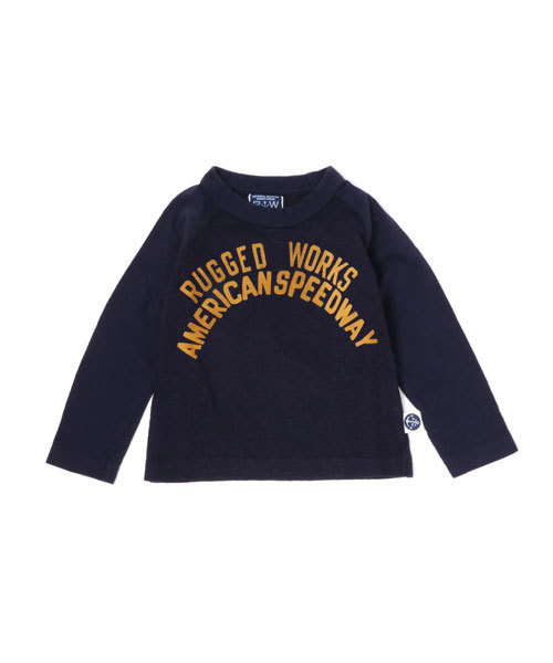 RUGGEDWORKS(ラゲッドワークス)の「カチオンラグランロングTシャツ(Tシャツ/カットソー・キッズ・ネイビー/ブラウン/グレー/チャコールグレー・110cm/140cm/120cm/90cm/130cm/100cm/80cm)」の5枚目の写真