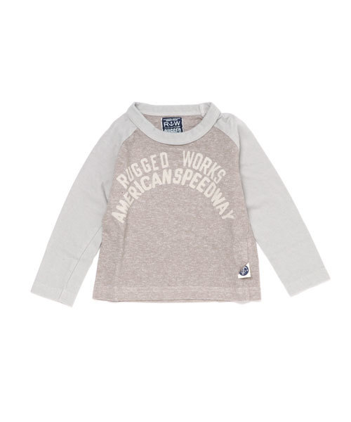 RUGGEDWORKS(ラゲッドワークス)の「カチオンラグランロングTシャツ(Tシャツ/カットソー・キッズ・ネイビー/ブラウン/グレー/チャコールグレー・110cm/140cm/120cm/90cm/130cm/100cm/80cm)」の3枚目の写真