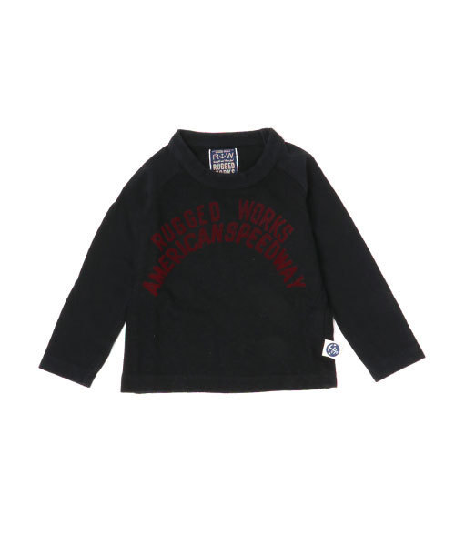 RUGGEDWORKS(ラゲッドワークス)の「カチオンラグランロングTシャツ(Tシャツ/カットソー・キッズ・ネイビー/ブラウン/グレー/チャコールグレー・110cm/140cm/120cm/90cm/130cm/100cm/80cm)」の1枚目の写真