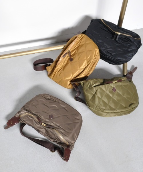 CLEDRAN（クレドラン）の「【キルティングナイロン×本革】CL2147 ROTA BODY BAG L（ショルダーバッグ・レディース・ベージュ/グリーン系その他/ネイビー/ゴールド/ブラウン系カモフラージュ/ブラック/オリーブ/ライトブラウン・FREE）」の18枚目の写真