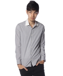 603 | 603 ストライプクレリックシャツ(シャツ/ブラウス)