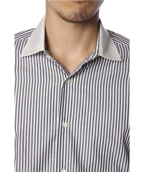 603（ロクマルサン）の「603 ストライプクレリックシャツ（シャツ/ブラウス・メンズ・ホワイト・40/42）」の2枚目の写真