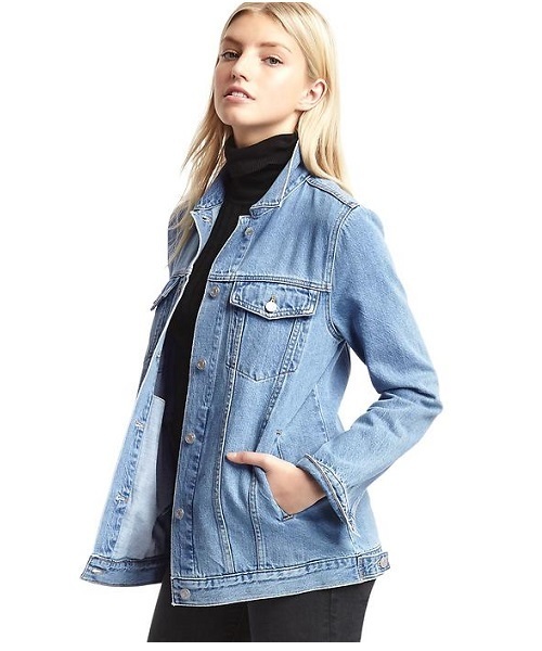 GAP(ギャップ)の「Gap 1969 Icon Long Denim Jacket(デニムジャケット・レディース・ブルー・XS/M/S/XXS/L)」の1枚目の写真