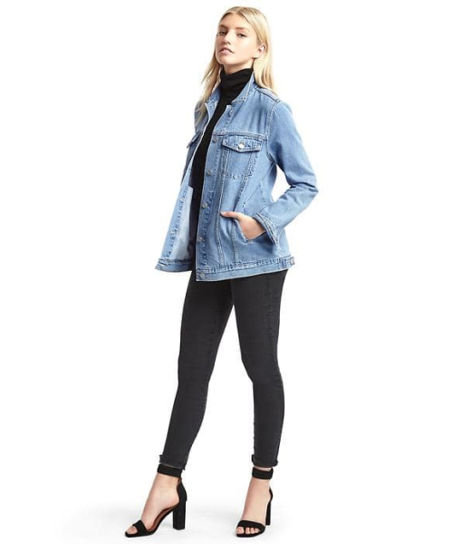 GAP(ギャップ)の「Gap 1969 Icon Long Denim Jacket(デニムジャケット・レディース・ブルー・XS/M/S/XXS/L)」の4枚目の写真