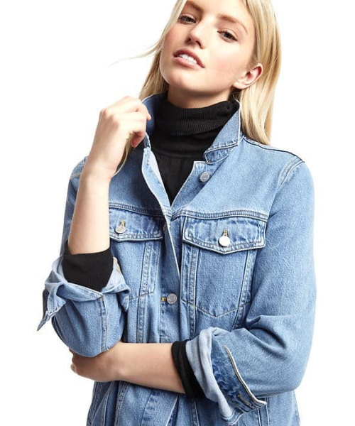 GAP(ギャップ)の「Gap 1969 Icon Long Denim Jacket(デニムジャケット・レディース・ブルー・XS/M/S/XXS/L)」の5枚目の写真
