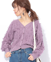 natural couture | ふさふさニットカーディガン(カーディガン/ボレロ)