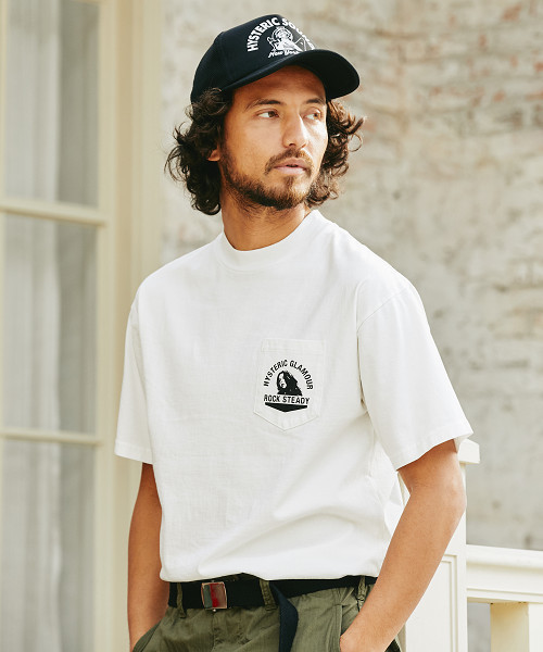 HYSTERIC GLAMOUR（ヒステリックグラマー）の「HIGH PERFORMANCE プリント ポケ付Tシャツ（Tシャツ/カットソー・メンズ・ホワイト/ピンク/ブラック・X-SMALL/SMALL/MEDIUM/LARGE）」の2枚目の写真