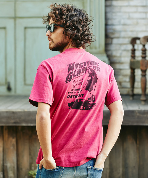 HYSTERIC GLAMOUR（ヒステリックグラマー）の「HIGH PERFORMANCE プリント ポケ付Tシャツ（Tシャツ/カットソー・メンズ・ホワイト/ピンク/ブラック・X-SMALL/SMALL/MEDIUM/LARGE）」の3枚目の写真