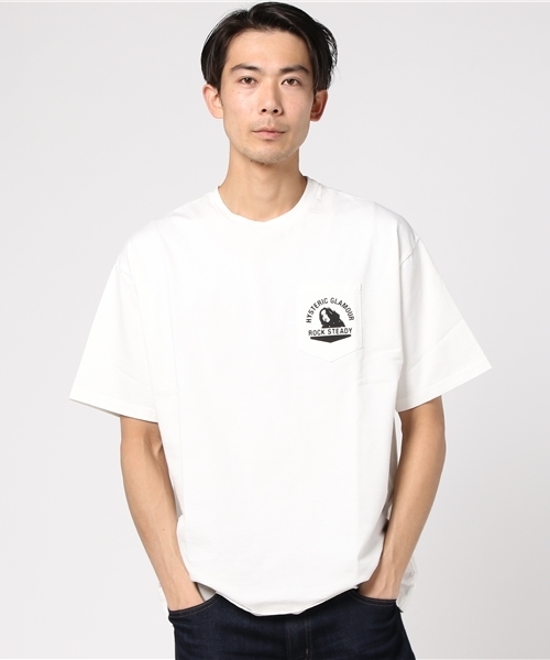 HYSTERIC GLAMOUR（ヒステリックグラマー）の「HIGH PERFORMANCE プリント ポケ付Tシャツ（Tシャツ/カットソー・メンズ・ホワイト/ピンク/ブラック・X-SMALL/SMALL/MEDIUM/LARGE）」の4枚目の写真