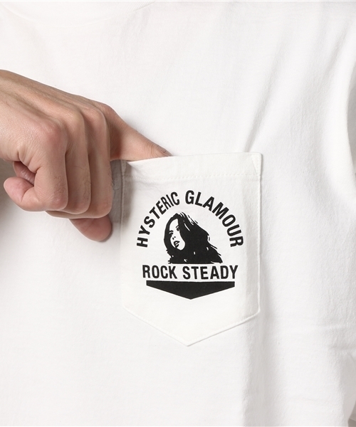 HYSTERIC GLAMOUR（ヒステリックグラマー）の「HIGH PERFORMANCE プリント ポケ付Tシャツ（Tシャツ/カットソー・メンズ・ホワイト/ピンク/ブラック・X-SMALL/SMALL/MEDIUM/LARGE）」の15枚目の写真