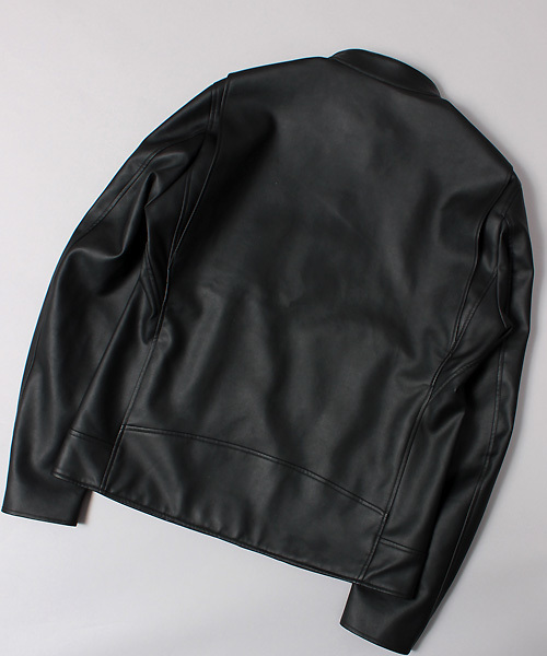 ESSENTIAL GARMENT MEN'S BIGI(エッセンシャルガーメントメンズビギ)の「【2017-18 A/W新作】フェイクレザーシングルライダース(ライダースジャケット・メンズ・ブラック/ダークブルー・SS/L/S/M)」の14枚目の写真