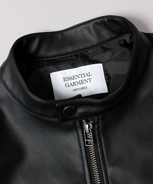 ESSENTIAL GARMENT MEN'S BIGI(エッセンシャルガーメントメンズビギ)の「【2017-18 A/W新作】フェイクレザーシングルライダース(ライダースジャケット・メンズ・ブラック/ダークブルー・SS/L/S/M)」の15枚目の写真