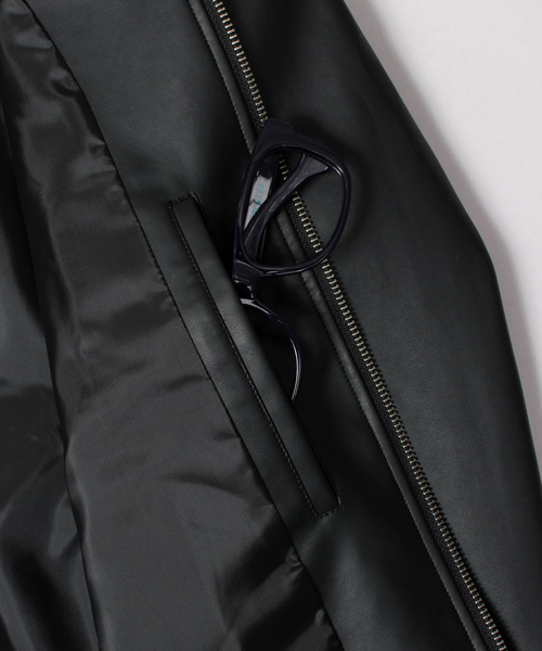 ESSENTIAL GARMENT MEN'S BIGI(エッセンシャルガーメントメンズビギ)の「【2017-18 A/W新作】フェイクレザーシングルライダース(ライダースジャケット・メンズ・ブラック/ダークブルー・SS/L/S/M)」の18枚目の写真