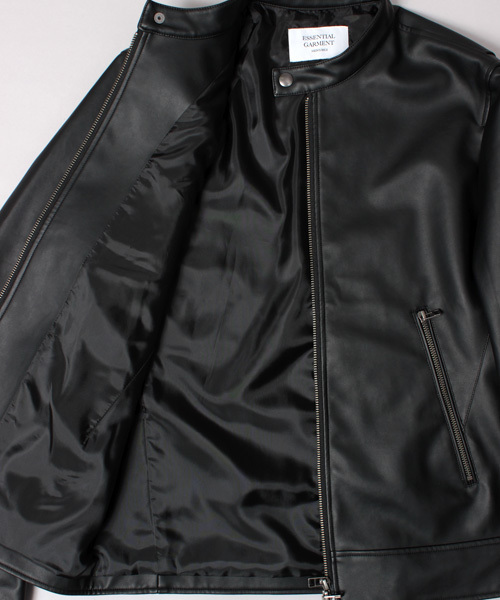 ESSENTIAL GARMENT MEN'S BIGI(エッセンシャルガーメントメンズビギ)の「【2017-18 A/W新作】フェイクレザーシングルライダース(ライダースジャケット・メンズ・ブラック/ダークブルー・SS/L/S/M)」の19枚目の写真