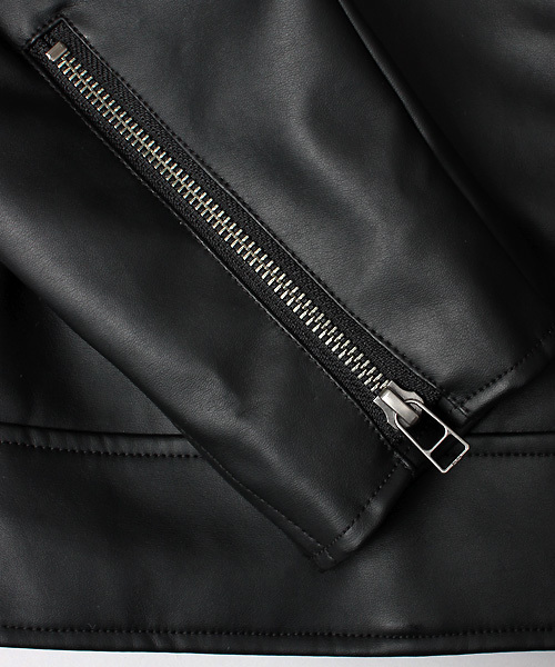 ESSENTIAL GARMENT MEN'S BIGI(エッセンシャルガーメントメンズビギ)の「【2017-18 A/W新作】フェイクレザーシングルライダース(ライダースジャケット・メンズ・ブラック/ダークブルー・SS/L/S/M)」の11枚目の写真