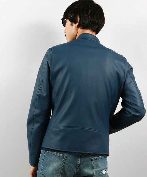 ESSENTIAL GARMENT MEN'S BIGI(エッセンシャルガーメントメンズビギ)の「【2017-18 A/W新作】フェイクレザーシングルライダース(ライダースジャケット・メンズ・ブラック/ダークブルー・SS/L/S/M)」の6枚目の写真