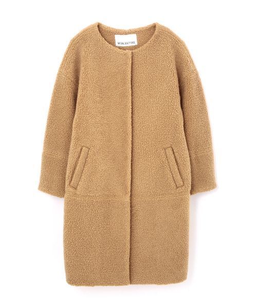 NATURAL BEAUTY BASIC（ナチュラルビューティーベーシック）の「◆ライトウォームボアコート（その他アウター・レディース・グレー/ベージュ・MEDIUM/SMALL）」の4枚目の写真