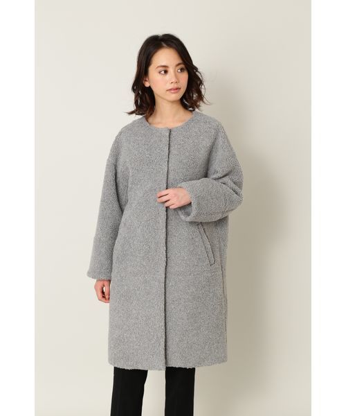 NATURAL BEAUTY BASIC（ナチュラルビューティーベーシック）の「◆ライトウォームボアコート（その他アウター・レディース・グレー/ベージュ・MEDIUM/SMALL）」の6枚目の写真