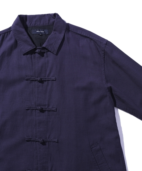 SHIPS JET BLUE(シップスジェットブルー)の「SHIPS JET BLUE: チャイナジャケット(シャツ/ブラウス・メンズ・ネイビー/ベージュ/ブラック・LARGE/X-LARGE/MEDIUM/SMALL)」の9枚目の写真