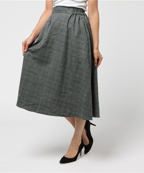 AMERICAN HOLIC(アメリカンホリック)の「チェックフレアスカート(スカート・レディース・その他/ハウンドトゥース/ブラック系その他・FREE)」の3枚目の写真