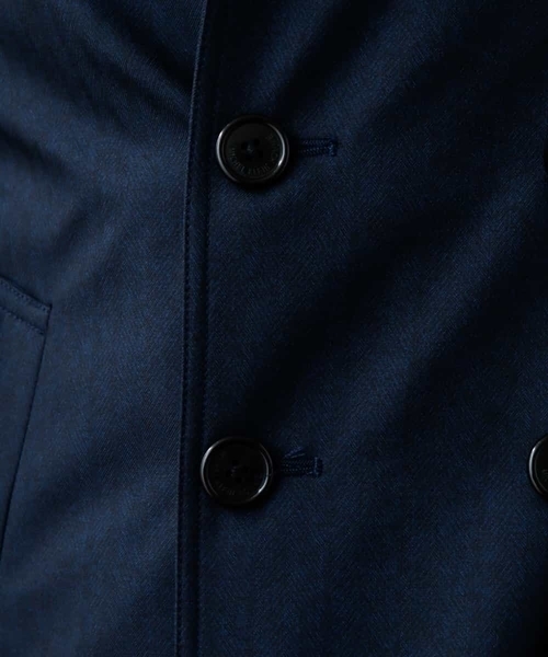 MICHEL KLEIN HOMME (ミッシェルクランオム)の「へリンボンボンディングコート(トレンチコート・メンズ・ネイビー/グレー・SMALL/MEDIUM/LARGE/X-LARGE/XX-LARGE/46/44/52/51/48)」の10枚目の写真