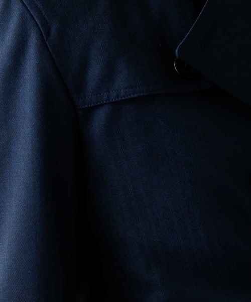 MICHEL KLEIN HOMME (ミッシェルクランオム)の「へリンボンボンディングコート(トレンチコート・メンズ・ネイビー/グレー・SMALL/MEDIUM/LARGE/X-LARGE/XX-LARGE/46/44/52/51/48)」の9枚目の写真
