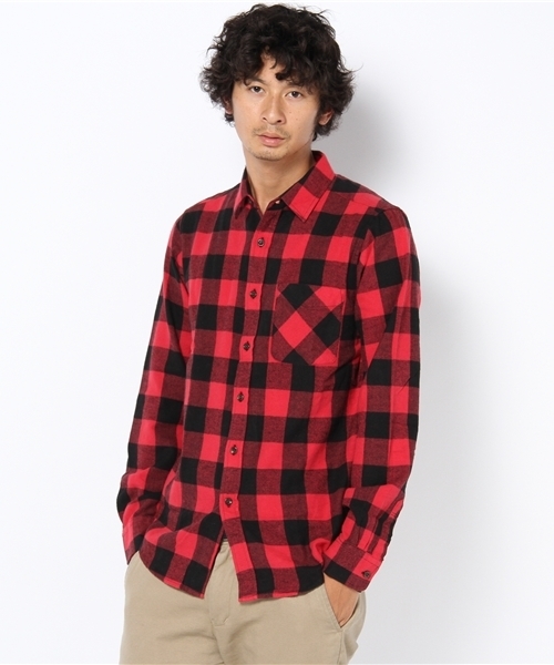 WEGO(ウィゴー)の「ブロックチェックネルシャツ(シャツ/ブラウス・メンズ・グリーン/ブルー/イエロー/レッド/ワイン/その他1・MEDIUM/LARGE)」の5枚目の写真