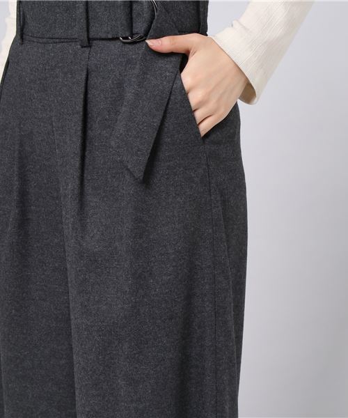 HELIOPOLE(エリオポール)の「ベルト付きガウチョパンツ(その他パンツ・レディース・チャコールグレー/オフホワイト・38/36)」の7枚目の写真