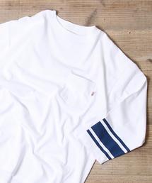 coen | 【女性にも人気】USAコットン7分袖フットボールTシャツ(Tシャツ/カットソー)