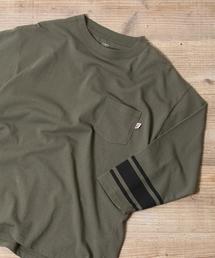 coen | USAコットン7分袖フットボールシャツ(Tシャツ/カットソー)