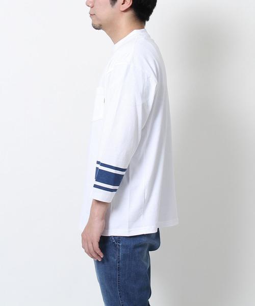 coen（コーエン）の「【女性にも人気】USAコットン7分袖フットボールTシャツ（Tシャツ/カットソー・メンズ・ホワイト/オリーブ・X-LARGE/MEDIUM/SMALL/LARGE）」の16枚目の写真