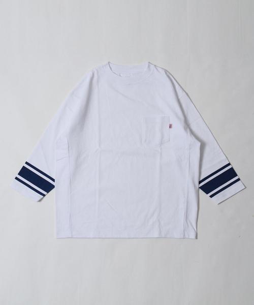 coen（コーエン）の「【女性にも人気】USAコットン7分袖フットボールTシャツ（Tシャツ/カットソー・メンズ・ホワイト/オリーブ・X-LARGE/MEDIUM/SMALL/LARGE）」の9枚目の写真