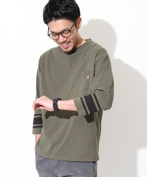 coen（コーエン）の「【女性にも人気】USAコットン7分袖フットボールTシャツ（Tシャツ/カットソー・メンズ・ホワイト/オリーブ・X-LARGE/MEDIUM/SMALL/LARGE）」の19枚目の写真