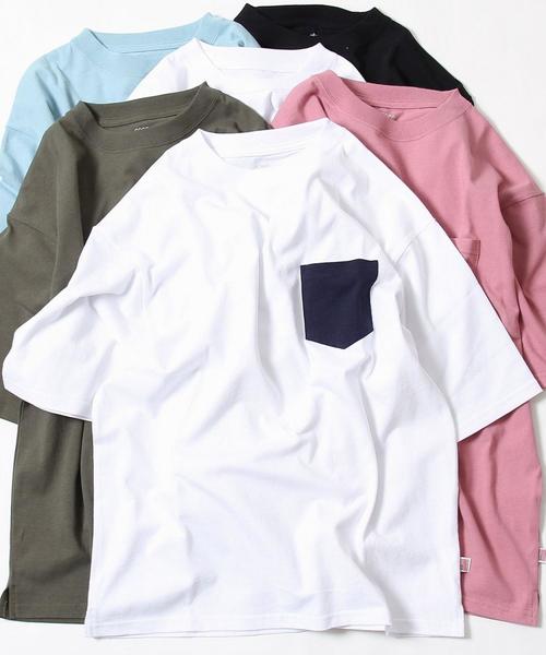 coen（コーエン）の「USAコットンビッグシルエットクルーネックTシャツ(一部WEB限定カラー)（Tシャツ/カットソー・メンズ・ホワイト/ホワイト系その他/ブラック/オリーブ/ネイビー/ライトブルー/ブルー系その他/ライトピンク・X-LARGE/LARGE/MEDIUM）」の3枚目の写真