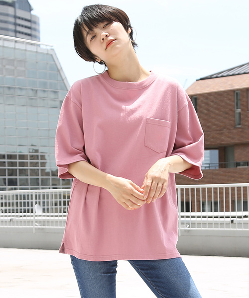 coen（コーエン）の「USAコットンビッグシルエットクルーネックTシャツ(一部WEB限定カラー)（Tシャツ/カットソー・メンズ・ホワイト/ホワイト系その他/ブラック/オリーブ/ネイビー/ライトブルー/ブルー系その他/ライトピンク・X-LARGE/LARGE/MEDIUM）」の8枚目の写真